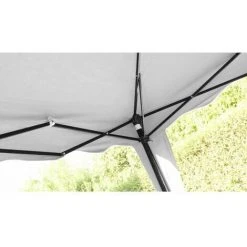 INNOV'AXE Tonnelle De Jardin Blanche 3x3m 180g/m² Oviala - Blanc -Pergola Soldes 10697411 4