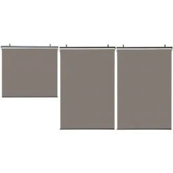 IDMARKET Lot De 3 Stores Enrouleurs L.124 X H. 225 CM Pour Pergola Taupe - Taupe 10 IDMARKET Lot De 3 Stores Enrouleurs L.124 X H. 225 CM Pour Pergola Taupe - Taupe -Pergola Soldes 11156809 4