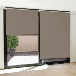 IDMARKET Lot De 3 Stores Enrouleurs L.124 X H. 225 CM Pour Pergola Taupe - Taupe 11 IDMARKET Lot De 3 Stores Enrouleurs L.124 X H. 225 CM Pour Pergola Taupe - Taupe -Pergola Soldes 11156809 5