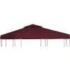 VidaXL Toile Supérieure Double De Belvédère 310 G/m² 3x3 M Bordeaux - Rouge 1 VidaXL Toile Supérieure Double De Belvédère 310 G/m² 3x3 M Bordeaux - Rouge -Pergola Soldes 11311045 1