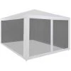 VidaXL Tente De Réception Avec 4 Parois En Maille 4 X 3 M - Blanc 2 VidaXL Tente De Réception Avec 4 Parois En Maille 4 X 3 M - Blanc -Pergola Soldes 11483508 1