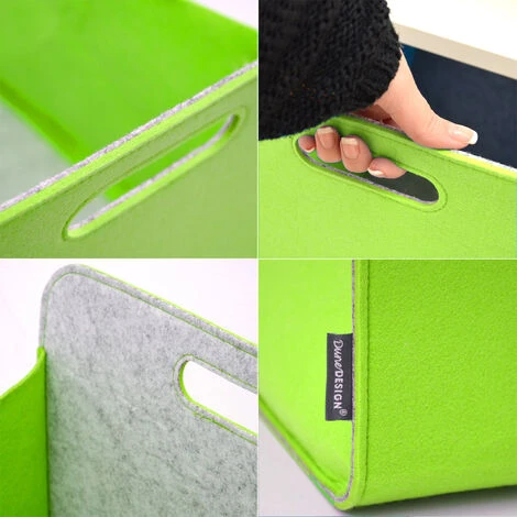 DUNEDESIGN 4 Boîtes De Rangement Feutre 33x33x38 Cm Kallax Panier Feutrine Ikea Bleu Vert 7 DUNEDESIGN 4 Boîtes De Rangement Feutre 33x33x38 Cm Kallax Panier Feutrine Ikea Bleu Vert – Image 5
