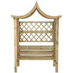 VidaXL Pergola De Jardin Avec Toit Et Banc Bois De Pin Imprégné - Vert -Pergola Soldes 11491367 3