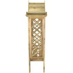 VidaXL Pergola De Jardin Avec Toit Et Banc Bois De Pin Imprégné - Vert -Pergola Soldes 11491367 4