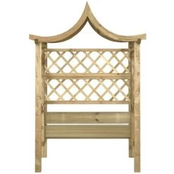 VidaXL Pergola De Jardin Avec Toit Et Banc Bois De Pin Imprégné - Vert -Pergola Soldes 11491367 5