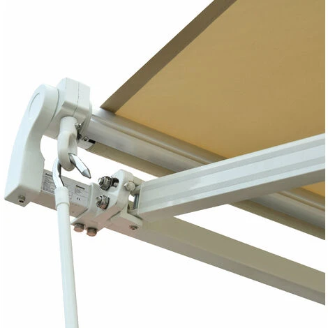 Outsunny Store Banne Manuel Rétractable Alu. Polyester Imperméabilisé Haute Densité 3,5L X 2,5l M Beige - Beige 7 Outsunny Store Banne Manuel Rétractable Alu. Polyester Imperméabilisé Haute Densité 3,5L X 2,5l M Beige - Beige – Image 5