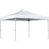 INTEROUGE Barnum Pliant Tonnelle 4x4m Alu 40 Polyester 300g/m² Pelliculé PVC + Sac De Transport Blanc -Pergola Soldes 11612015 1