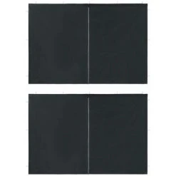 VidaXL Paroi De Tente De Réception 2pcs Fermeture éclair PE Anthracite - Anthracite