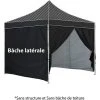 GREADEN Pack 4 CÔTÉS ( SANS STRUCTURE ) - NOIR - 3 Murs Pleins Avec Une Porte 420D Polyester PELLICULÉ ARGENTÉ 3X3M Gamme 25MM/32MM -Pergola Soldes 11644354 1