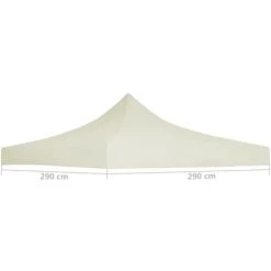 Toit De Tente De Réception 3 X 3 M Crème VidaXL -Pergola Soldes 11647872 4