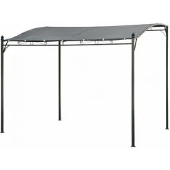 HAPPY GARDEN Pergola Murale 3 × 2,5m NICE Grise - Gris