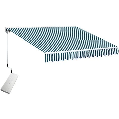 Outsunny Store Banne électrique Et Manuel Rétractable Dim. 3,95L X 3l (avancée) M Télécommande Fournie Alu. Polyester Haute Densité Imperméabilisé Anti-UV Vert Blanc Rayé 3 Outsunny Store Banne électrique Et Manuel Rétractable Dim. 3,95L X 3l (avancée) M Télécommande Fournie Alu. Polyester Haute Densité Imperméabilisé Anti-UV Vert Blanc Rayé