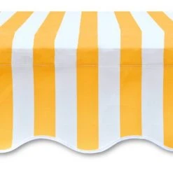 Toile D'Auvent Orange Et Blanc 350x250 Cm VidaXL -Pergola Soldes 12001268 4