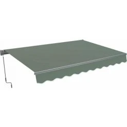 HABITAT ET JARDIN Store Banne En Aluminium "Ombra 3" - 4 X 2.50 M - Gris Foncé