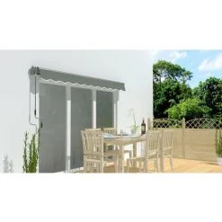 HABITAT ET JARDIN Store Banne En Aluminium "Ombra 3" - 4 X 2.50 M - Gris Foncé 9 HABITAT ET JARDIN Store Banne En Aluminium "Ombra 3" - 4 X 2.50 M - Gris Foncé -Pergola Soldes 12193829 4