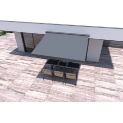 CONCEPT-USINE Store Banne Motirisé 3 X 2,5 M Gris Polyester LOZIO - Gris -Pergola Soldes 12227977 3