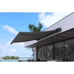 CONCEPT-USINE Store Banne Motorisé 3 X 2,5 M LED Gris Polyester CETO - Gris -Pergola Soldes 12227979 3