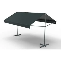 CONCEPT-USINE Store Banne Double Pente Gris 4x3m ISEO - Gris -Pergola Soldes 12227981 5