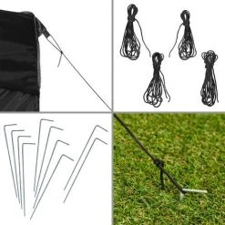 TECTAKE Tonnelle De Jardin Terrasse Pliante Autoportée Réglable 6 X 3 M Structure En Aluminium à 2 Parois Noir + Sac De Transport - Noir -Pergola Soldes 12271607 4