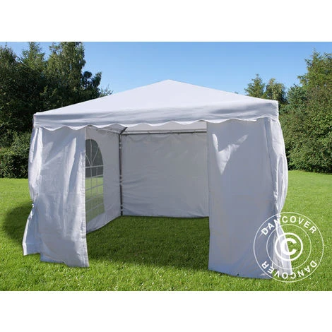 DANCOVER Tente De Réception UNICO 3x3m, Blanc - Blanc 7 DANCOVER Tente De Réception UNICO 3x3m, Blanc - Blanc – Image 5