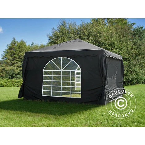 DANCOVER Tente De Réception UNICO 3x3m, Noir - Noir 4 DANCOVER Tente De Réception UNICO 3x3m, Noir - Noir – Image 2