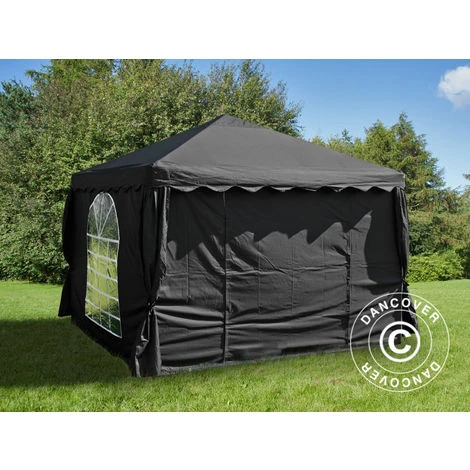 DANCOVER Tente De Réception UNICO 3x3m, Noir - Noir 5 DANCOVER Tente De Réception UNICO 3x3m, Noir - Noir – Image 3