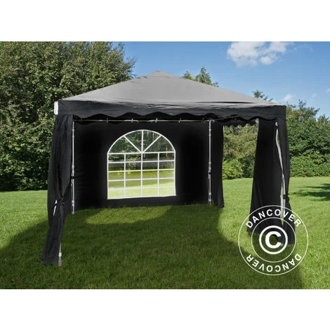 DANCOVER Tente De Réception UNICO 3x3m, Noir - Noir 6 DANCOVER Tente De Réception UNICO 3x3m, Noir - Noir – Image 4