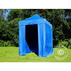 DANCOVER Tente Pliante Chapiteau Pliable Tonnelle Pliante Barnum Pliant FleXtents Basic V.2, 2x2m Bleu, Avec 4 Cotés - Bleu -Pergola Soldes 12729217 3