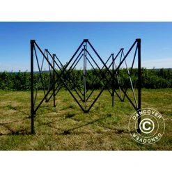 DANCOVER Tente Pliante Chapiteau Pliable Tonnelle Pliante Barnum Pliant FleXtents Basic V.3, 4x4m Blanc - Blanc -Pergola Soldes 12729241 4