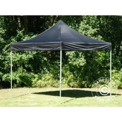 DANCOVER Tente Pliante Chapiteau Pliable Tonnelle Pliante Barnum Pliant FleXtents PRO 3x3m Noir - Noir