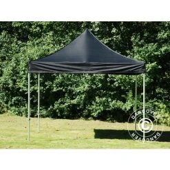 DANCOVER Tente Pliante Chapiteau Pliable Tonnelle Pliante Barnum Pliant FleXtents PRO 3x3m Noir - Noir -Pergola Soldes 12729284 4