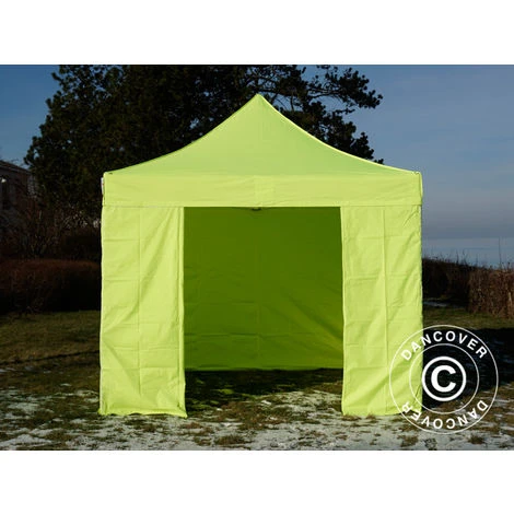 DANCOVER Tente Pliante Chapiteau Pliable Tonnelle Pliante Barnum Pliant FleXtents PRO 3x3m Néon Jaune/vert, Avec 4 Cotés - Néon Jaune/vert 3 DANCOVER Tente Pliante Chapiteau Pliable Tonnelle Pliante Barnum Pliant FleXtents PRO 3x3m Néon Jaune/vert, Avec 4 Cotés - Néon Jaune/vert