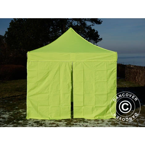 DANCOVER Tente Pliante Chapiteau Pliable Tonnelle Pliante Barnum Pliant FleXtents PRO 3x3m Néon Jaune/vert, Avec 4 Cotés - Néon Jaune/vert 4 DANCOVER Tente Pliante Chapiteau Pliable Tonnelle Pliante Barnum Pliant FleXtents PRO 3x3m Néon Jaune/vert, Avec 4 Cotés - Néon Jaune/vert – Image 2