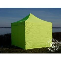 DANCOVER Tente Pliante Chapiteau Pliable Tonnelle Pliante Barnum Pliant FleXtents PRO 3x3m Néon Jaune/vert, Avec 4 Cotés - Néon Jaune/vert 10 DANCOVER Tente Pliante Chapiteau Pliable Tonnelle Pliante Barnum Pliant FleXtents PRO 3x3m Néon Jaune/vert, Avec 4 Cotés - Néon Jaune/vert -Pergola Soldes 12729287 4