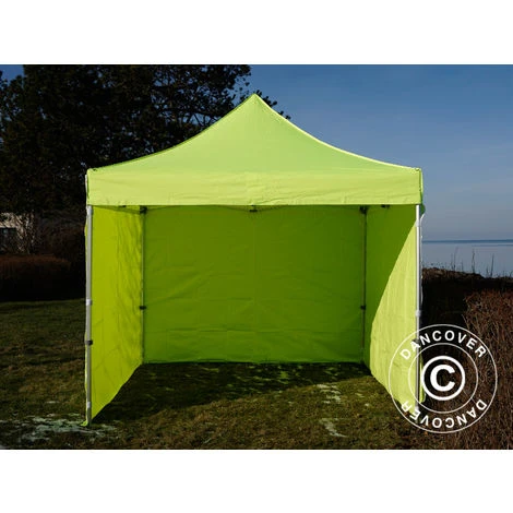 DANCOVER Tente Pliante Chapiteau Pliable Tonnelle Pliante Barnum Pliant FleXtents PRO 3x3m Néon Jaune/vert, Avec 4 Cotés - Néon Jaune/vert 7 DANCOVER Tente Pliante Chapiteau Pliable Tonnelle Pliante Barnum Pliant FleXtents PRO 3x3m Néon Jaune/vert, Avec 4 Cotés - Néon Jaune/vert – Image 5