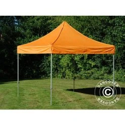 DANCOVER Tente Pliante Chapiteau Pliable Tonnelle Pliante Barnum Pliant FleXtents PRO 3x3m Orange - Orange -Pergola Soldes 12729288 2