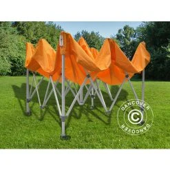 DANCOVER Tente Pliante Chapiteau Pliable Tonnelle Pliante Barnum Pliant FleXtents PRO 3x3m Orange - Orange -Pergola Soldes 12729288 5