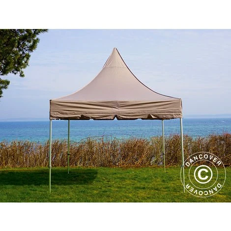 DANCOVER Tente Pliante Chapiteau Pliable Tonnelle Pliante Barnum Pliant FleXtents PRO Peak Pagoda 3x3m Latte - Latte 3 DANCOVER Tente Pliante Chapiteau Pliable Tonnelle Pliante Barnum Pliant FleXtents PRO Peak Pagoda 3x3m Latte - Latte