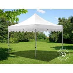 DANCOVER Tente Pliante Chapiteau Pliable Tonnelle Pliante Barnum Pliant FleXtents PRO "Morocco" 3x3m Blanc - Blanc -Pergola Soldes 12978337 2