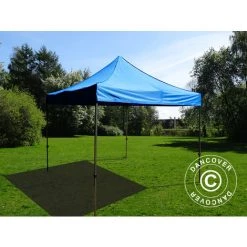 DANCOVER Tente Pliante Chapiteau Pliable Tonnelle Pliante Barnum Pliant FleXtents Basic V.2, 4x4m Bleu - Bleu -Pergola Soldes 12978347 2