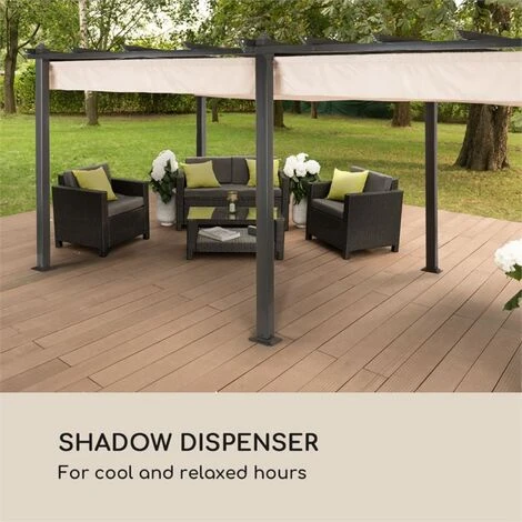 Blumfeldt Pantheon Roof Toit De Rechange Pour Pergola De Jardin 3 X 6 M Beige 4 Blumfeldt Pantheon Roof Toit De Rechange Pour Pergola De Jardin 3 X 6 M Beige – Image 2