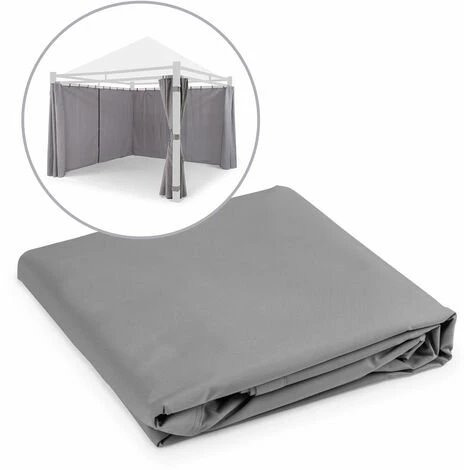 Blumfeldt Pantheon Illumina Parois Latérales De Pergola X4 Polyester 140g/m² Gri 3 Blumfeldt Pantheon Illumina Parois Latérales De Pergola X4 Polyester 140g/m² Gri