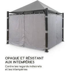 Blumfeldt Pantheon Illumina Parois Latérales De Pergola X4 Polyester 140g/m² Gri 9 Blumfeldt Pantheon Illumina Parois Latérales De Pergola X4 Polyester 140g/m² Gri -Pergola Soldes 12991817 3