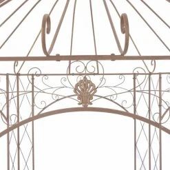 Pavillon De Jardin Marron Antique 3 M Fer VidaXL -Pergola Soldes 13224687 3