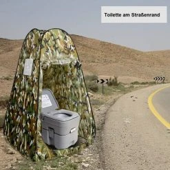 COSTWAY Tente De Toilette Tente De Douche Portable 120 X 120 X 190 Cm Portable Pour Camping Randonnée De Bain Camouflage -Pergola Soldes 13413217 3