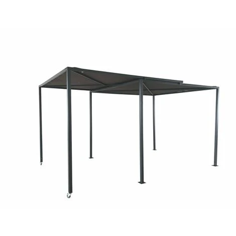 CONCEPT-USINE Pergola Coulissante Avec Roues 5,5x2,5m GIBARA - Gris 3 CONCEPT-USINE Pergola Coulissante Avec Roues 5,5x2,5m GIBARA - Gris