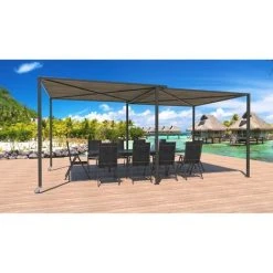 CONCEPT-USINE Pergola Coulissante Avec Roues 5,5x2,5m GIBARA - Gris 9 CONCEPT-USINE Pergola Coulissante Avec Roues 5,5x2,5m GIBARA - Gris -Pergola Soldes 13542561 3