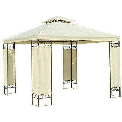 Bc-elec - 5300-0012 Tente De Réception, Tonnelle, Barnum, Pavillon De Jardin, Beige 3 X 3 M - Beige 3 Bc-elec - 5300-0012 Tente De Réception, Tonnelle, Barnum, Pavillon De Jardin, Beige 3 X 3 M - Beige