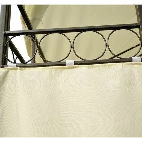 Bc-elec - 5300-0012 Tente De Réception, Tonnelle, Barnum, Pavillon De Jardin, Beige 3 X 3 M - Beige 4 Bc-elec - 5300-0012 Tente De Réception, Tonnelle, Barnum, Pavillon De Jardin, Beige 3 X 3 M - Beige – Image 2