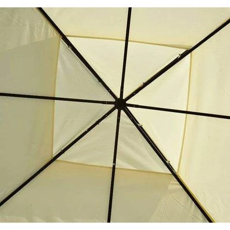 Bc-elec - 5300-0012 Tente De Réception, Tonnelle, Barnum, Pavillon De Jardin, Beige 3 X 3 M - Beige 5 Bc-elec - 5300-0012 Tente De Réception, Tonnelle, Barnum, Pavillon De Jardin, Beige 3 X 3 M - Beige – Image 3